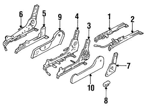 Toyota 72140-35030 Track Assembly, Front Seat,Inner LH