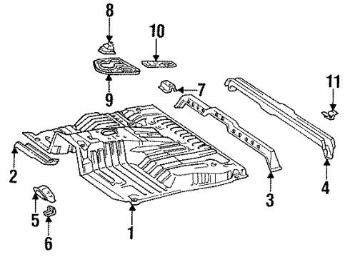 Toyota 58111-60292 Pan, Front Floor