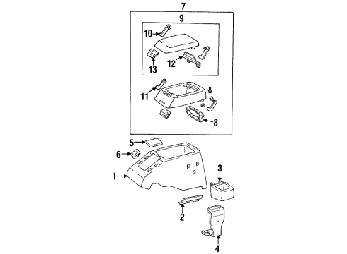 Toyota 58908-60010-E1 Lock Sub-Assy, Console Compartment Door