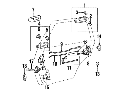 Toyota 69305-07020 Rear Door Lock Assembly, Right