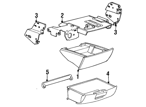 Toyota 74117-95D00 Bracket, Front Ash Receptacle Mounting, RH