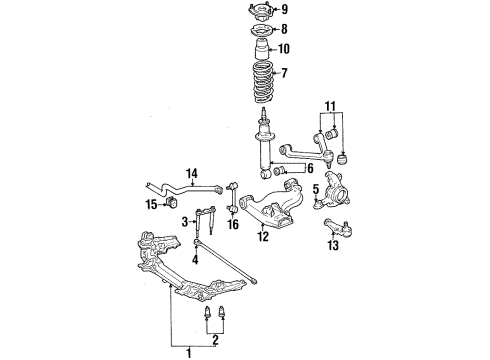 Toyota 48069-14070 Front Suspension Control Arm Sub-Assembly Lower Left