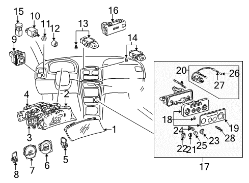 Toyota 83881-02140 TACHOMETER Assembly, Engine