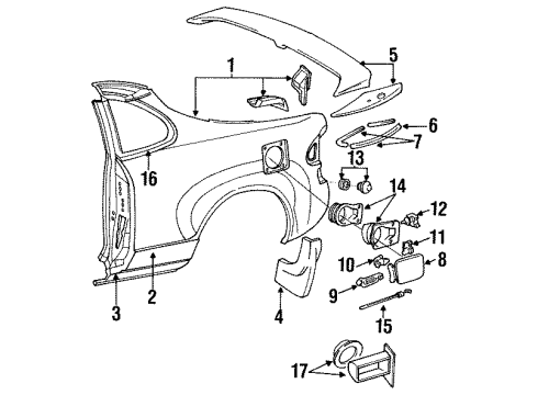 Toyota 77350-20170 Lid Assy, Fuel Filler Opening