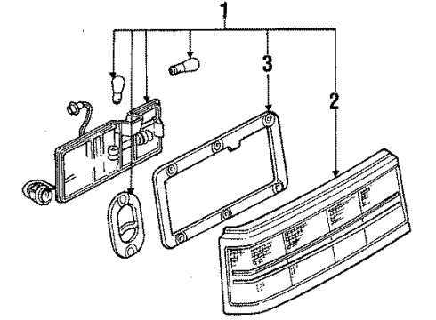 Toyota 81554-14430 Gasket, Rear Combination Lamp Body, LH