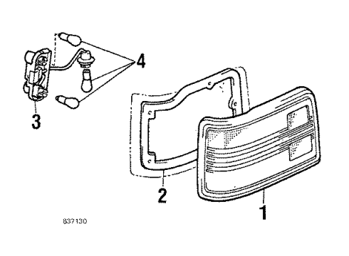 Toyota 81551-10230 Lens, Rear Combination Lamp, RH