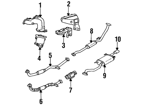 Toyota 17410-1A350 Front Exhaust Pipe Assembly