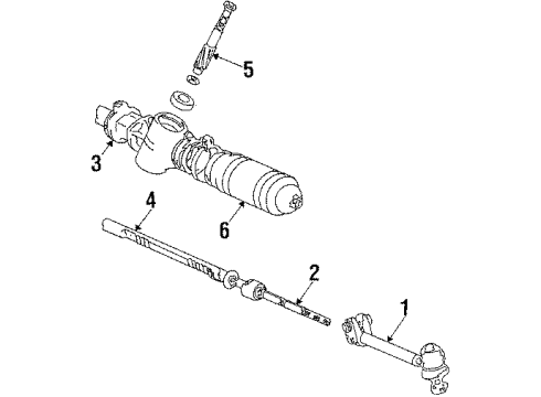 Toyota 45504-32010 Steering Rack End Sub-Assembly, No.1