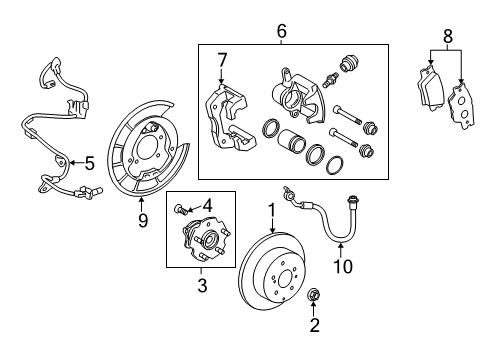 Toyota 47830-0R011 Caliper, Rear Passenger Side