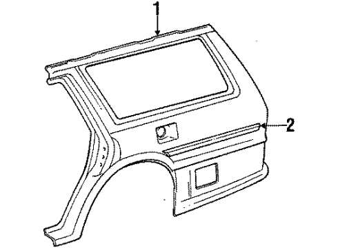 Toyota 68153-32050 MOULDING, Quarter Window Glass, RH