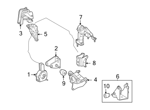 Toyota 12325-22200 Bracket, Engine Mounting, LH