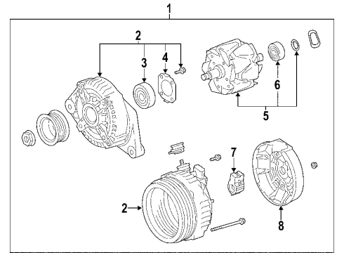 Toyota 27360-0A110 Frame, Alternator Rectifier End