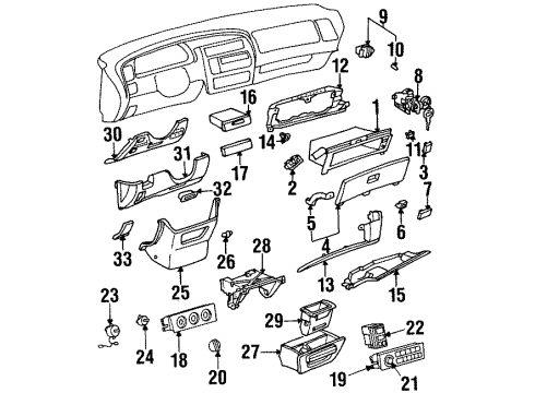 Toyota 55432-AC010-E1 Panel, Instrument Panel Finish, Lower