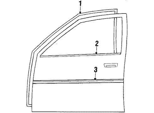 Toyota 75732-32270 Moulding, Front Door, Outside LH