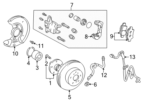 Toyota 04479-52021 Cylinder Kit, Rear Dis