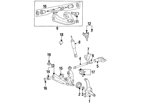 Toyota 43201-34011 KNUCKLE Sub-Assembly, St