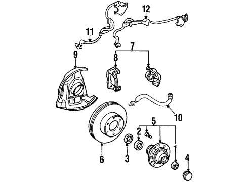 Toyota 47722-34010 Mounting, Front Disc Brake Cylinder, LH