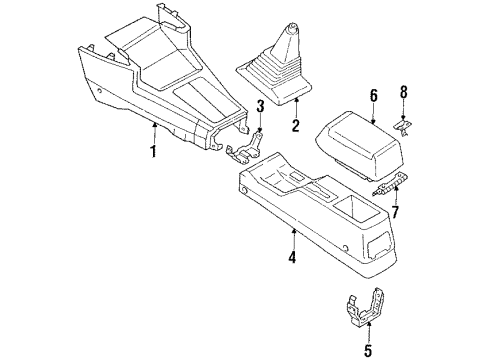 Toyota 58907-12020 Hinge Sub-Assy, Console Compartment Door