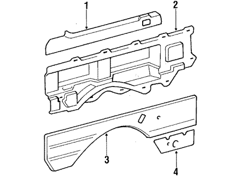 Toyota 62615-87005-02 Cover, Quarter Trim, Rear Lower RH