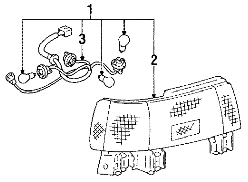 Toyota 81560-16460 Lamp Assy, Rear Combination, LH