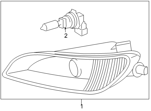 Toyota 81211-AE020 Lamp Unit, Fog Lamp, RH