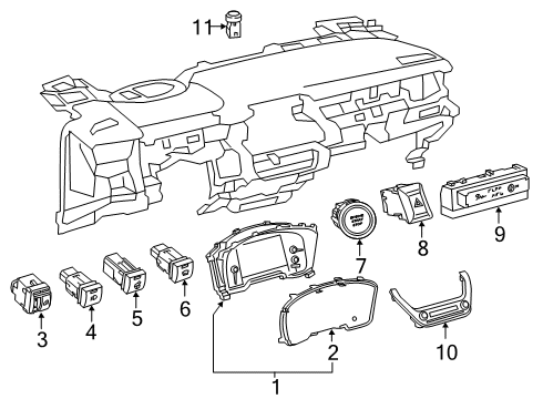 Toyota 88280-42010 Switch Assembly, Clutch