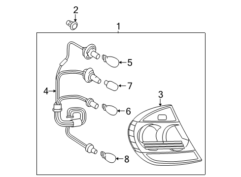 Toyota 81564-06210 Lens & Housing Gasket, Driver Side