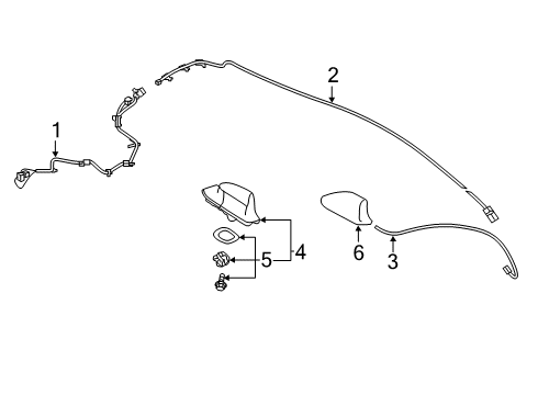 Toyota 86101-02W40 CORD SUB-ASSY, ANTEN