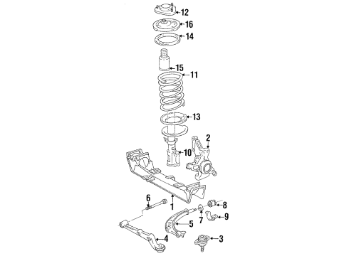 Toyota 51201-95D03 Crossmember Sub-Assy, Front Suspension