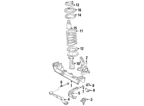 Toyota 51201-95D02 Crossmember Sub-Assy, Front Suspension