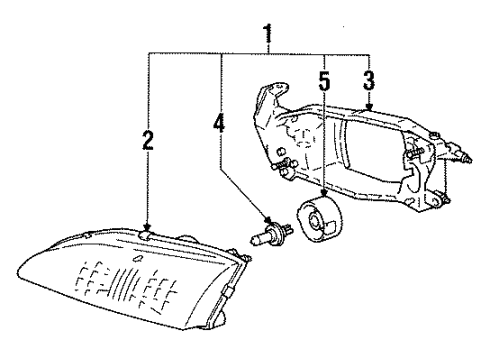 Toyota 81150-16531 Driver Side Headlight Assembly