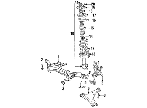 Toyota 51201-20300 Crossmember Sub-Assy, Front Suspension