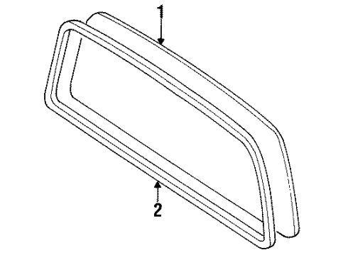 Toyota 64812-34020 Weatherstrip, Back Window Glass