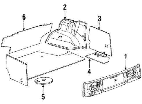 Toyota 64716-22130 Cover, Luggage Compartment, Rear Center