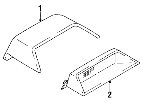 Toyota 81977-22020-02 Cover, Center Stop Lamp