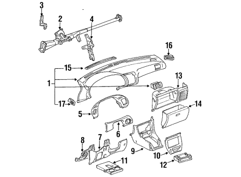 Toyota 55404-20280 Panel Sub-Assy, Instrument Cluster Finish