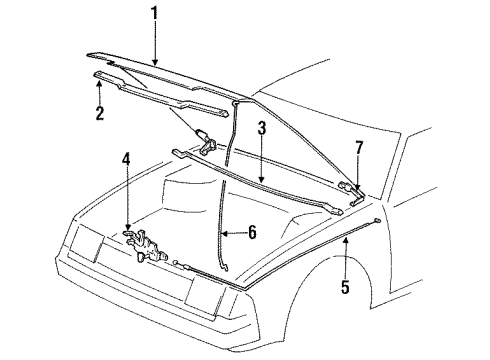 Toyota 53510-14170 Lock Assembly, Hood