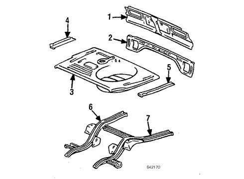 Toyota 58301-12211 Panel Sub-Assembly, Rear Floor