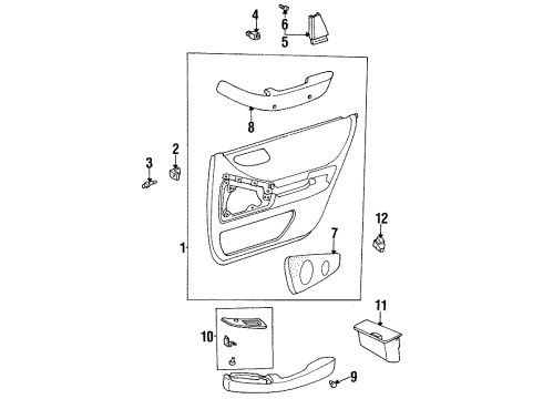 Toyota 67640-AC040-L0 Board Sub-Assy, Rear Door Trim, LH