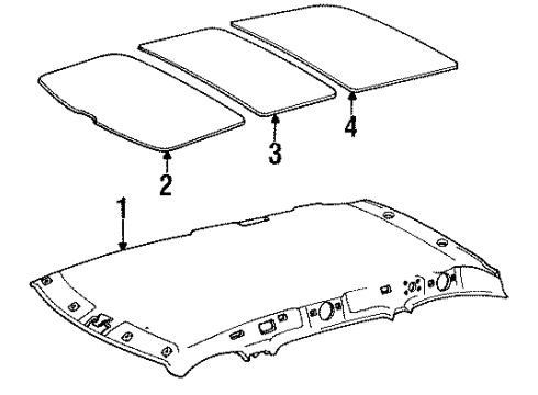 Toyota 63311-95D03-B0 Headlining Assy, Roof