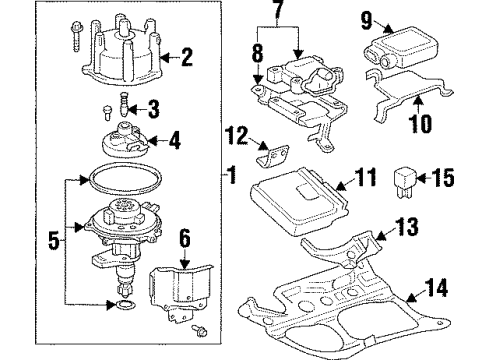 Toyota 19080-46020 Coil Assembly, W/Bracket & Cord