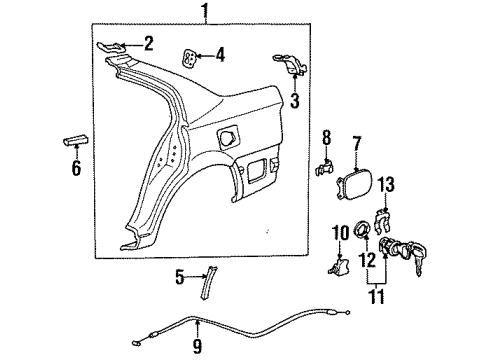 Toyota 61602-1G410 Panel, Quarter, LH