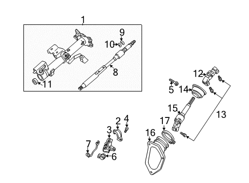 Toyota 69057-06021 Cylinder & Key Set, Ignition Switch Lock