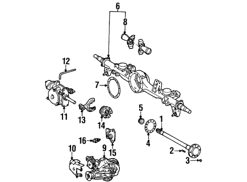 Toyota 41507-60020 Tube, Rear Differential Lock Actuator Breather