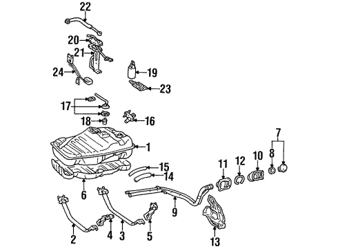 Toyota 77011-60030 Pipe Sub-Assy, Fuel Tank Filler, Lower