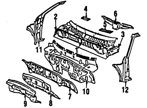 Toyota 55102-17030 Panel Sub-Assembly, Dash, Lower