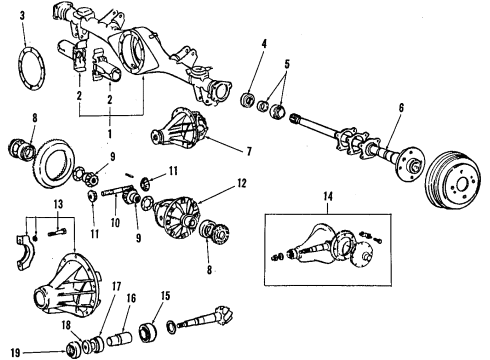 Toyota 41342-20020 Shaft, Rear Differential Pinion