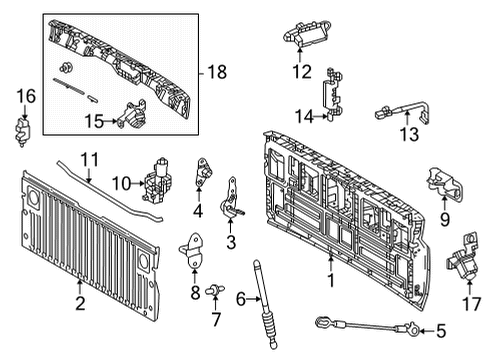 Toyota 68965-0C020 SHAFT, BACK DOOR STA