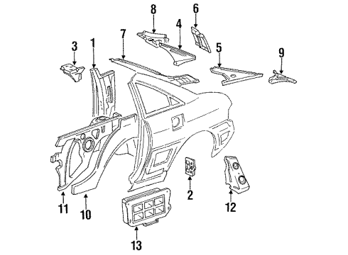 Toyota 61706-17140 Panel Sub-Assy, Roof Side, Inner LH