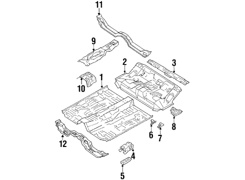 Toyota 58111-12211 Pan, Front Floor